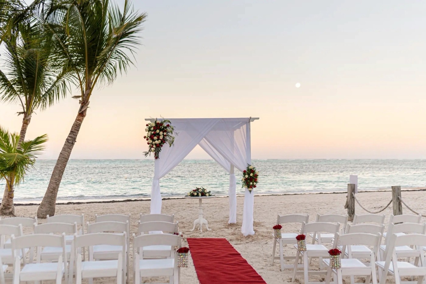 Beachfront wedding location at Lopesan Hotels & Resorts in Punta Cana