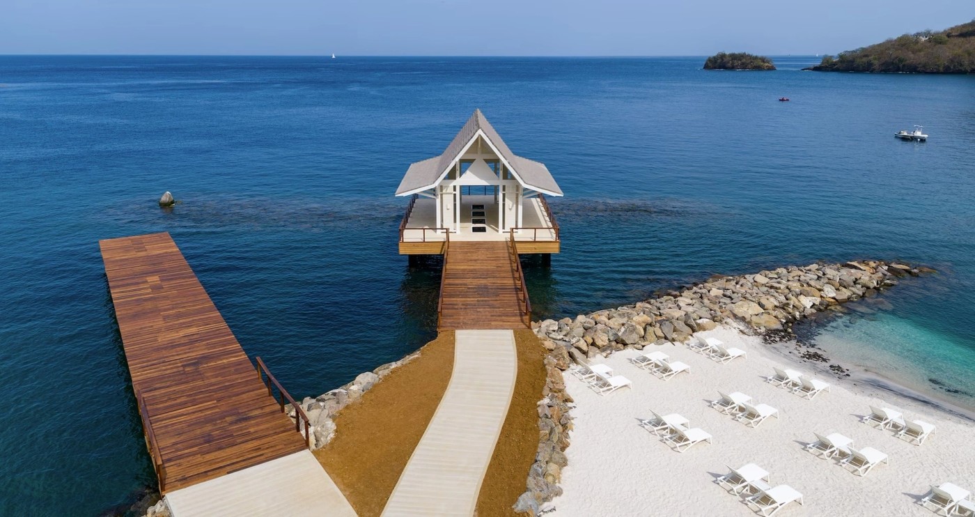 Tropical wedding venue at a Sandals or Beaches Caribbean resort