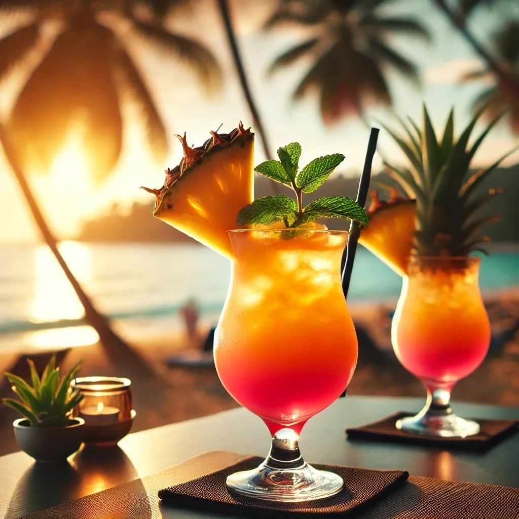 Tropical Bliss Signature Cocktail for a destination wedding