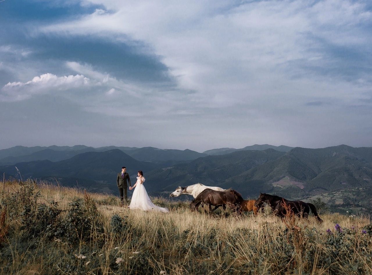 country setting wedding