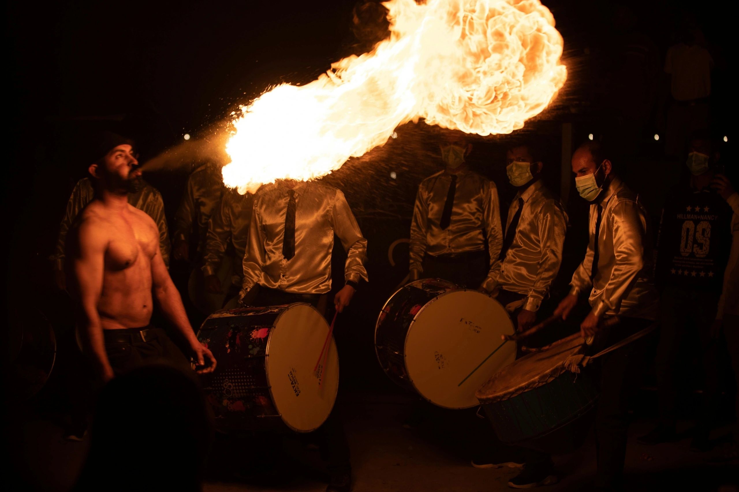 resort activities fire show bands