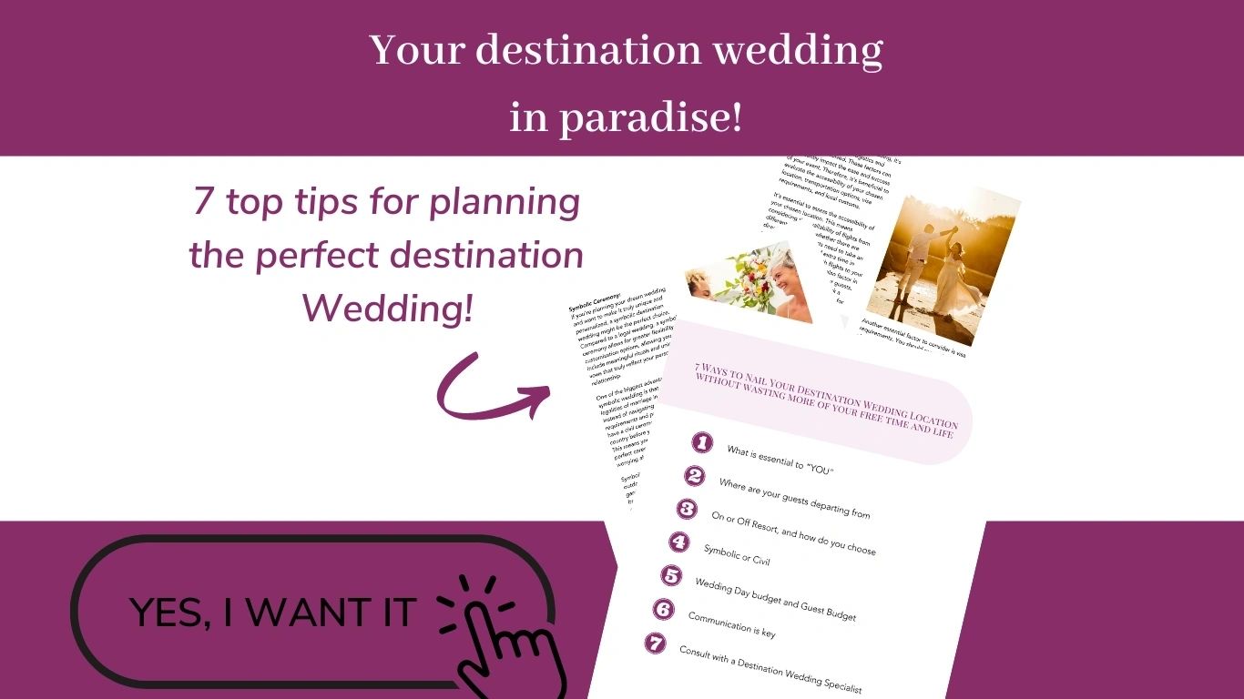 Free Guide to planning your destination wedding