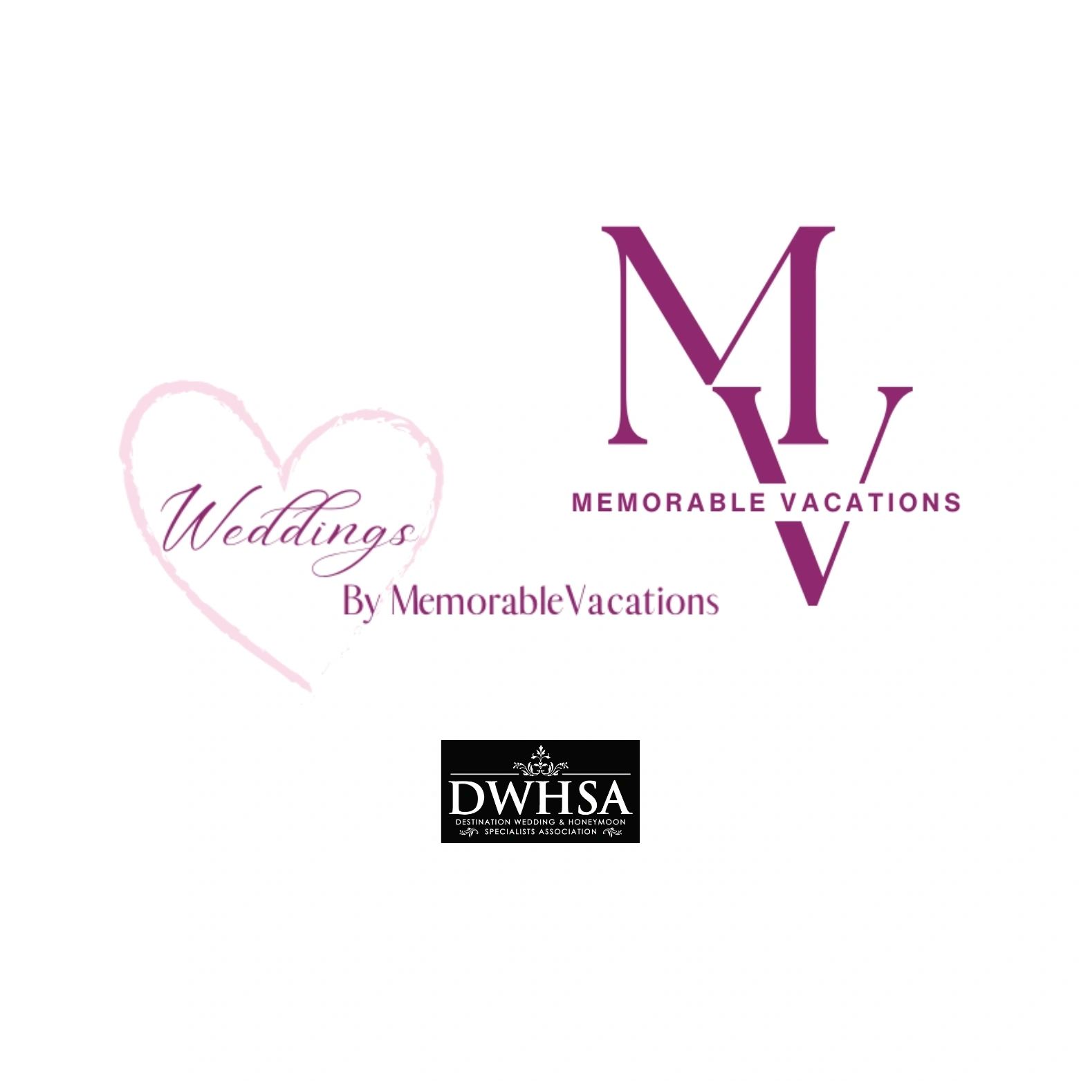Memorable Vacations and Weddings by Memorable Vacations logos