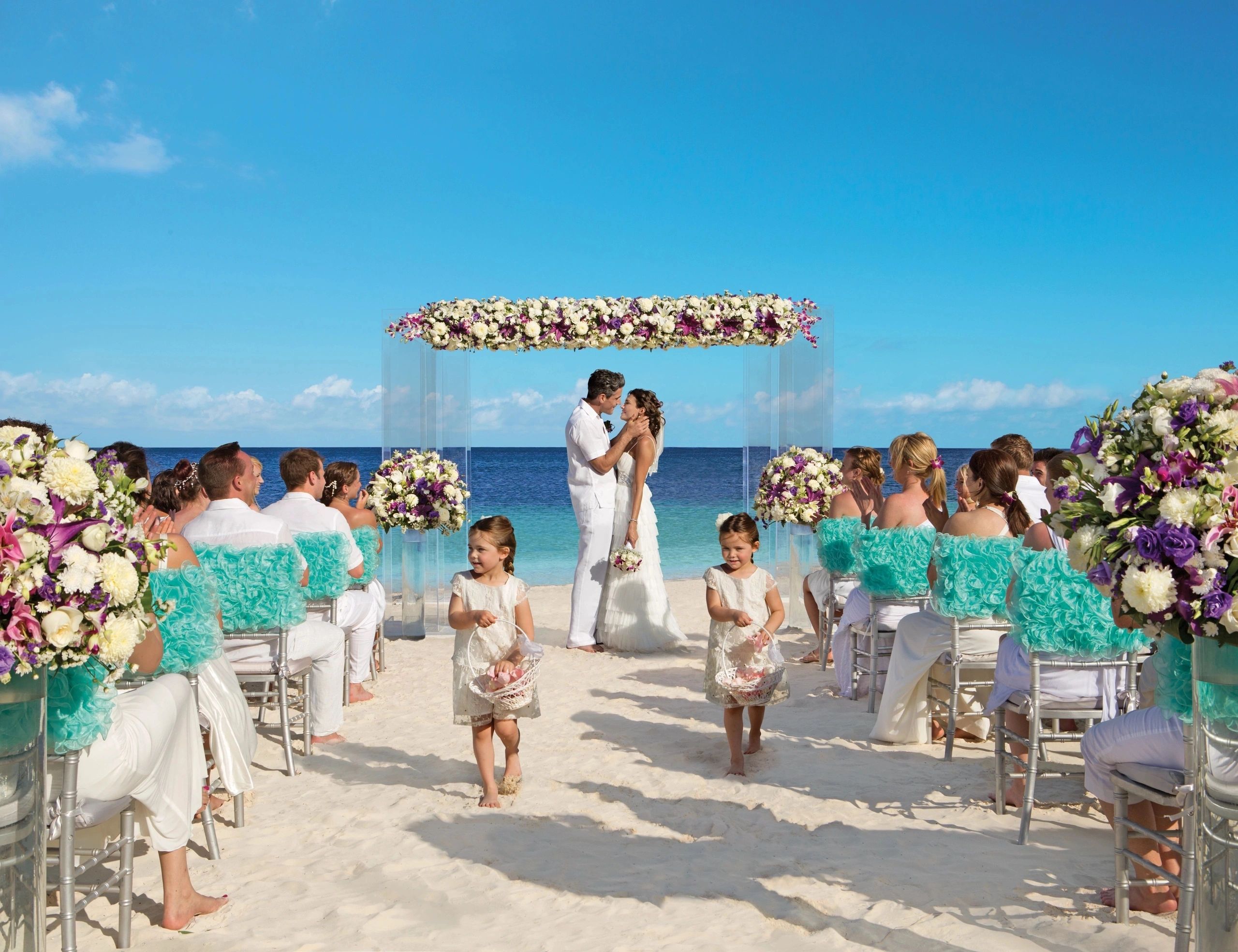 Bride and Groom Beach Wedding